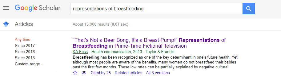 Google scholar with box